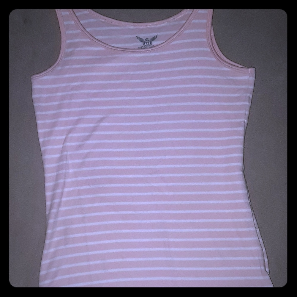 Pink and White Stripe Tank top